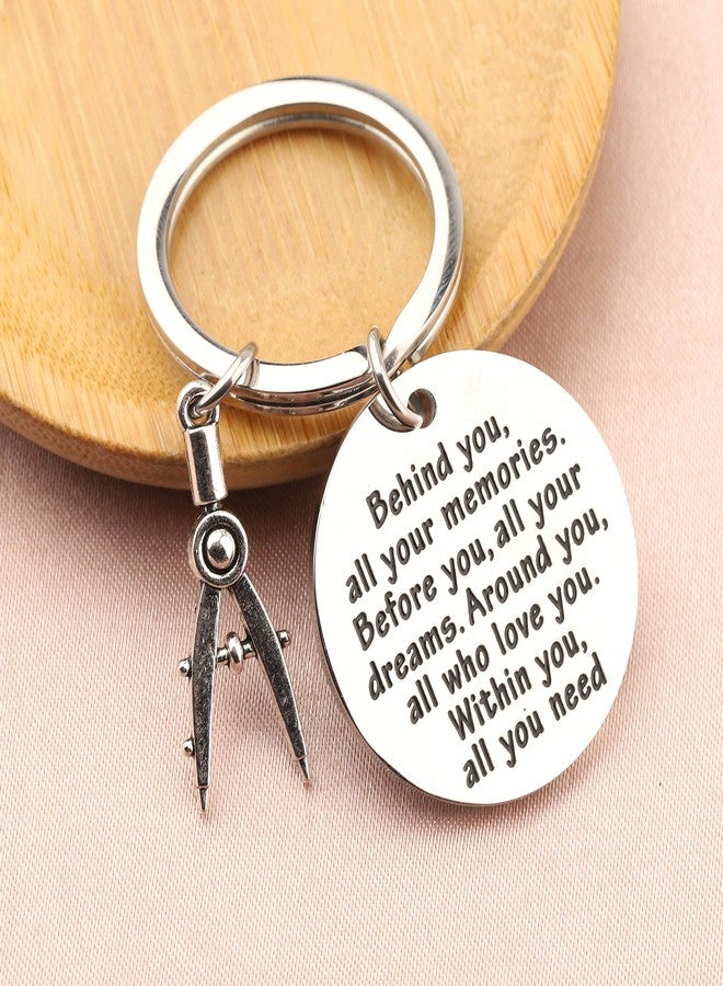 FEELMEM Architect Keychain Architecture Gifts Architect Gift Behind You All Your Memories Before You All Your Dreams Architecture Student Graduation Gift (Architect Keychain) - Image 3