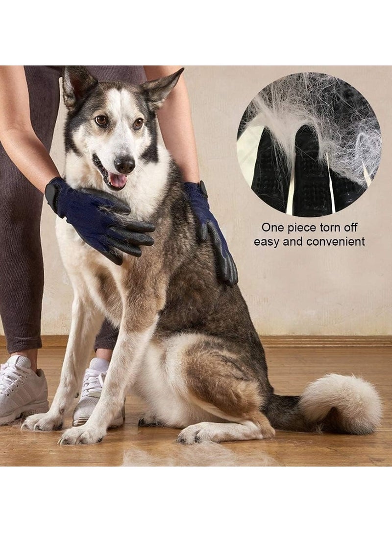 Healthman Dog Grooming Gloves Improved Five Finger Design Rubber Dog Washing Gloves Gentle De Shedding Brushes Mitt for Cats Dogs and Horses Size 10 - Image 5