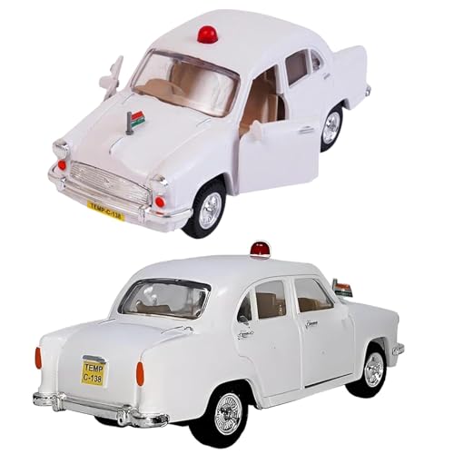 Magicwand Die-Cast 1:36 Scale?Ambassador Vip? Classic With Openable Doors & Pull Back Action?Pack Of 1?, White - Image 1