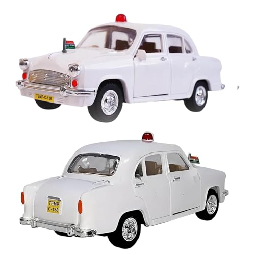 Magicwand Die-Cast 1:36 Scale?Ambassador Vip? Classic With Openable Doors & Pull Back Action?Pack Of 1?, White - Image 4