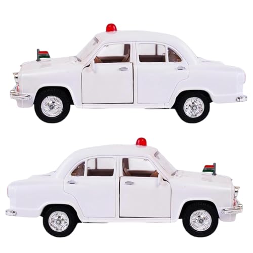 Magicwand Die-Cast 1:36 Scale?Ambassador Vip? Classic With Openable Doors & Pull Back Action?Pack Of 1?, White - Image 5