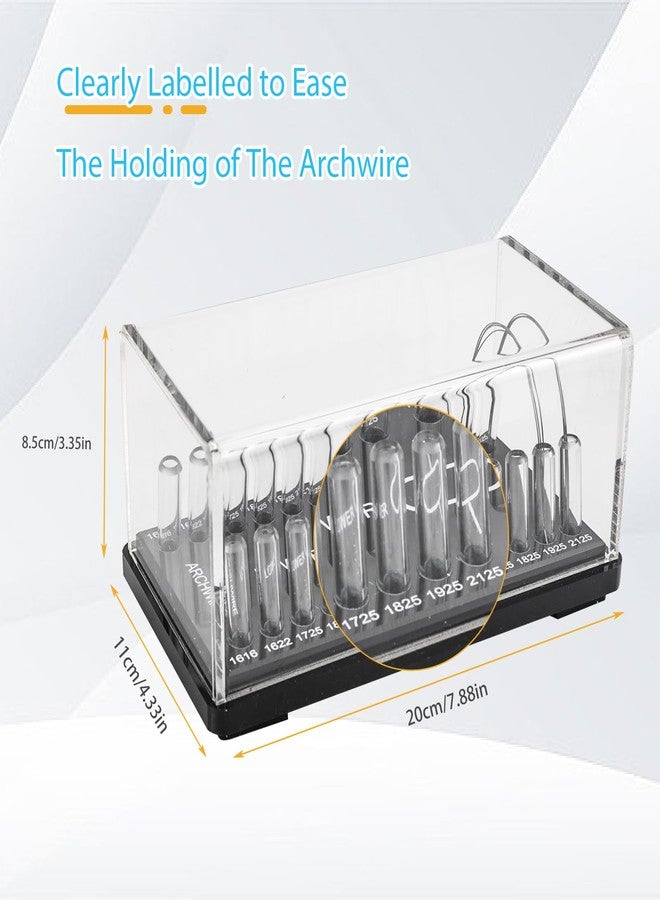 ANNWAH Dental Acrylic Archwire Organizer-Orthodontic Wire Box with Lid for Dental Clinic Arrange and Store Orthodontic Arch Wires Use(Square) - Image 4