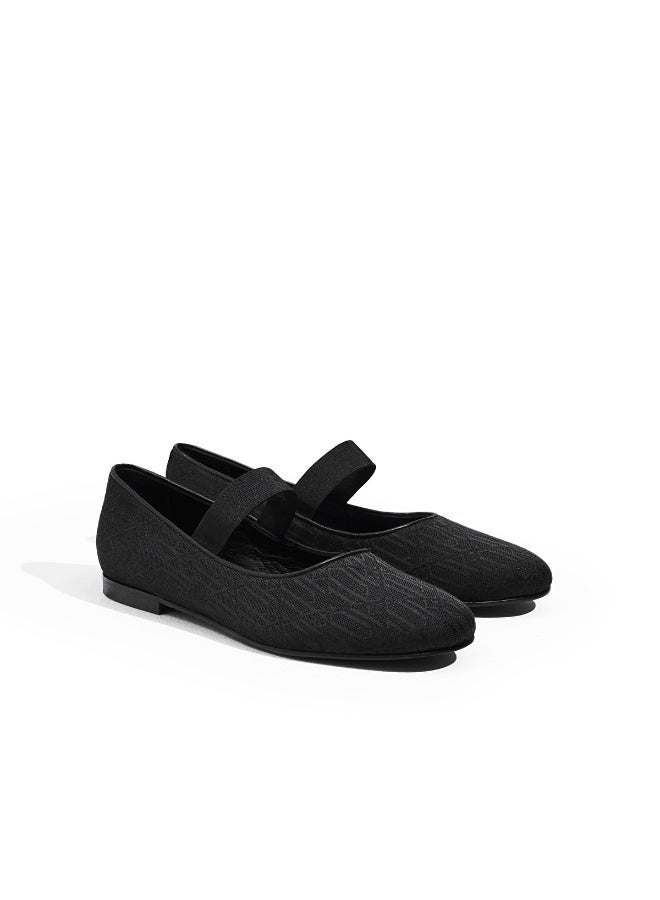 Ipekyol Monogram Jacquard Strappy Flats - Image 3