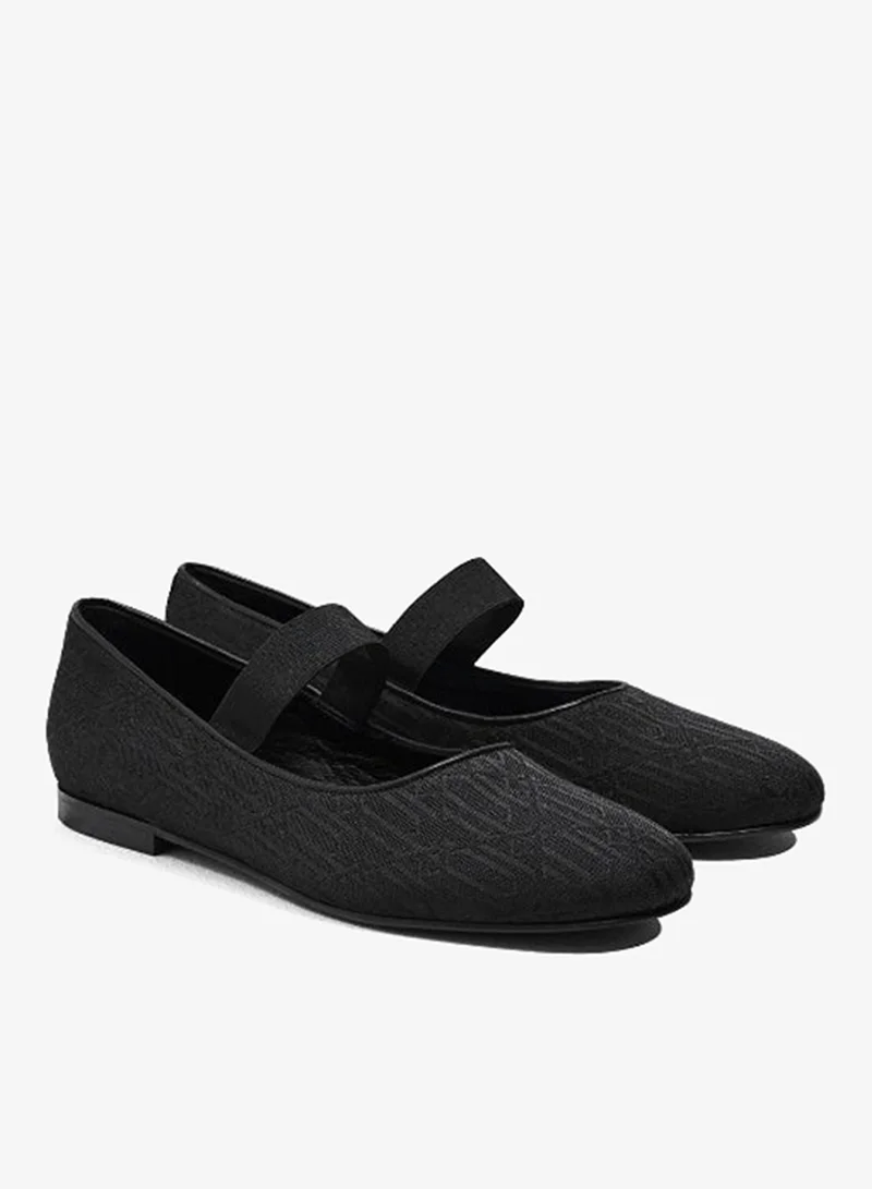 Ipekyol Monogram Jacquard Strappy Flats