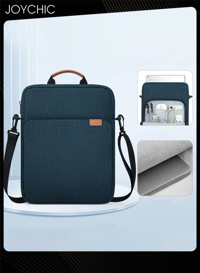 Joychic حقيبة حمل لوحي مقاومة للماء بحجم 13 بوصة من أكسفورد، منظم ملحقات إلكترونية مقاوم للاهتراء مع جيوب للرجال والنساء للعمل والمدرسة——كحلي - Image 1