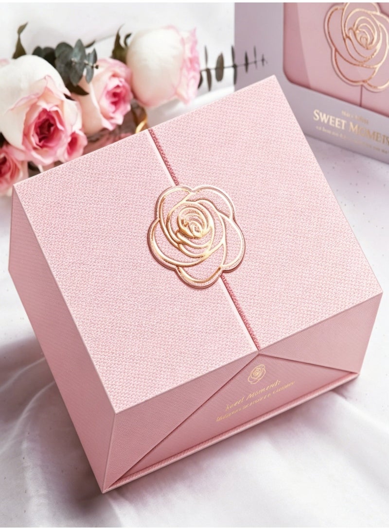 Hirospace Magnetic Gift Box with Lid, Luxury Gift Box for Birthday, Wedding, Festival, Anniversary and All Occasions 21×21×8 cm - Image 1