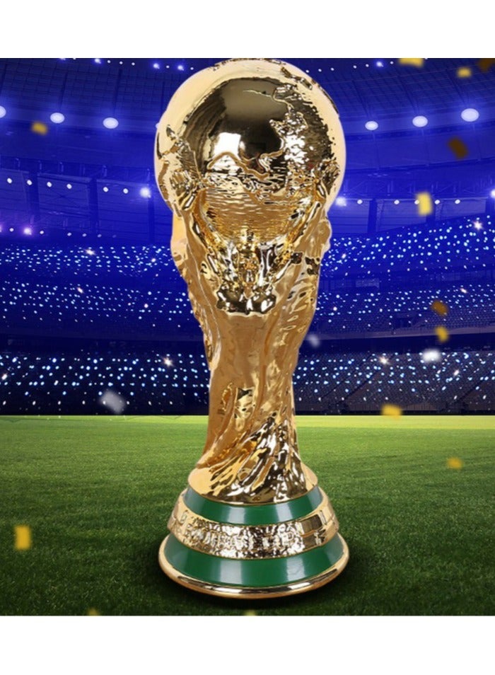 زخرفة كأس العالم لكرة القدم تذكار كأس العالم لكرة القدم قطر تذكار مشجعين مزخرف مطلي بالكهرباء لتزيين المنزل - Image 2