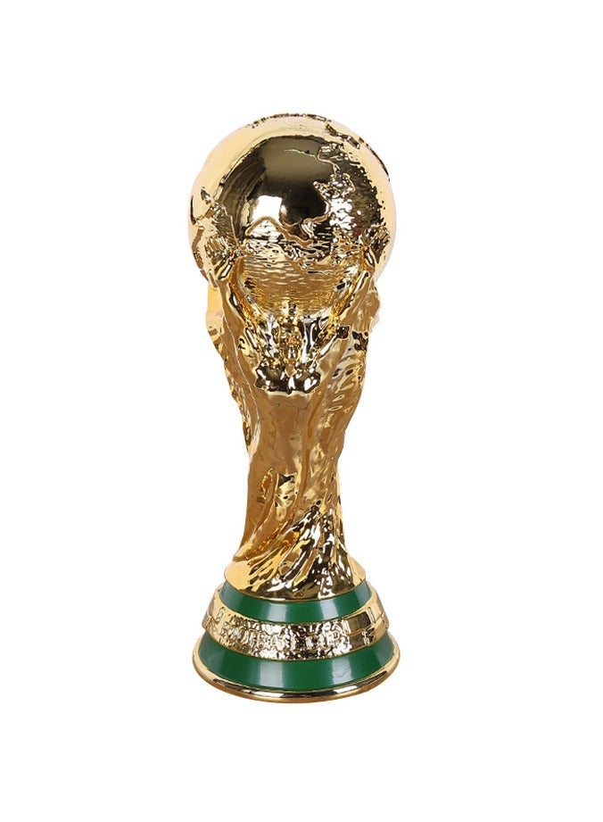 زخرفة كأس العالم لكرة القدم تذكار كأس العالم لكرة القدم قطر تذكار مشجعين مزخرف مطلي بالكهرباء لتزيين المنزل - Image 1