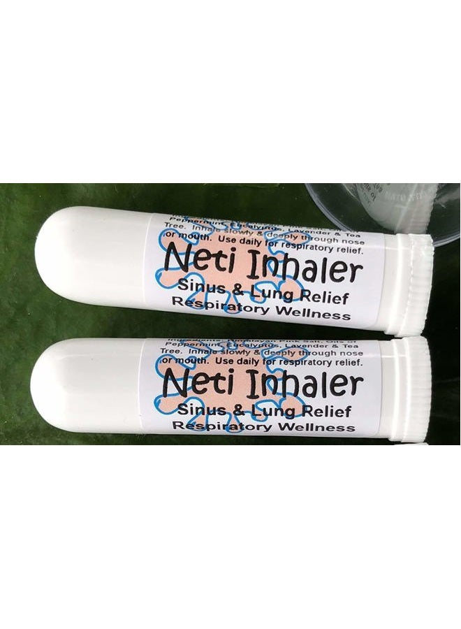 Urban ReLeaf NETI Salt Air Relief INHALERS! Set of Two (2) Sinus & Lung, Himalayan & Botanicals! Respiratory Wellness. Healing Aromatherapy. Energizing! Colds, Asthma, Cough, Bronchitis 100% Natural - Image 1