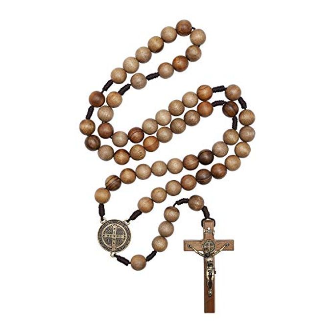 Intercession Wall Display Solid Wood Rosary (St Benedict) - Image 3