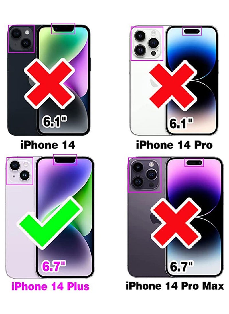 iPhone 14 Plus Case Cover 6.7 inch with Slide Camera Protection Card Holder Hard Ring Stand Hybrid Kickstand Cell Accessories iPhone 14+ iPhone 14Plus Women Rose Gold  - Image 2