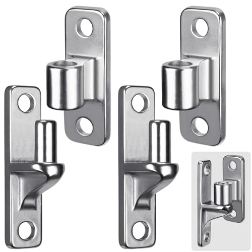 Insaga 304 Stainless Steel Gate Hinges, One Piece with Non-Welding Gate Hinges Heavy Duty with 5/8'', 2Pack Wall Mount Gate Hinges for Farm Gates, Gate Hinges for Wooden Fences, Capacity up to 600lbs - Image 1