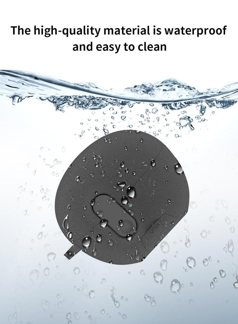 Compatible with Huawei Freebuds 6i Case with Phone Stand,Full Drop Protection Automatic Snap Switch Design with Cleaner Kit -Black - Image 4