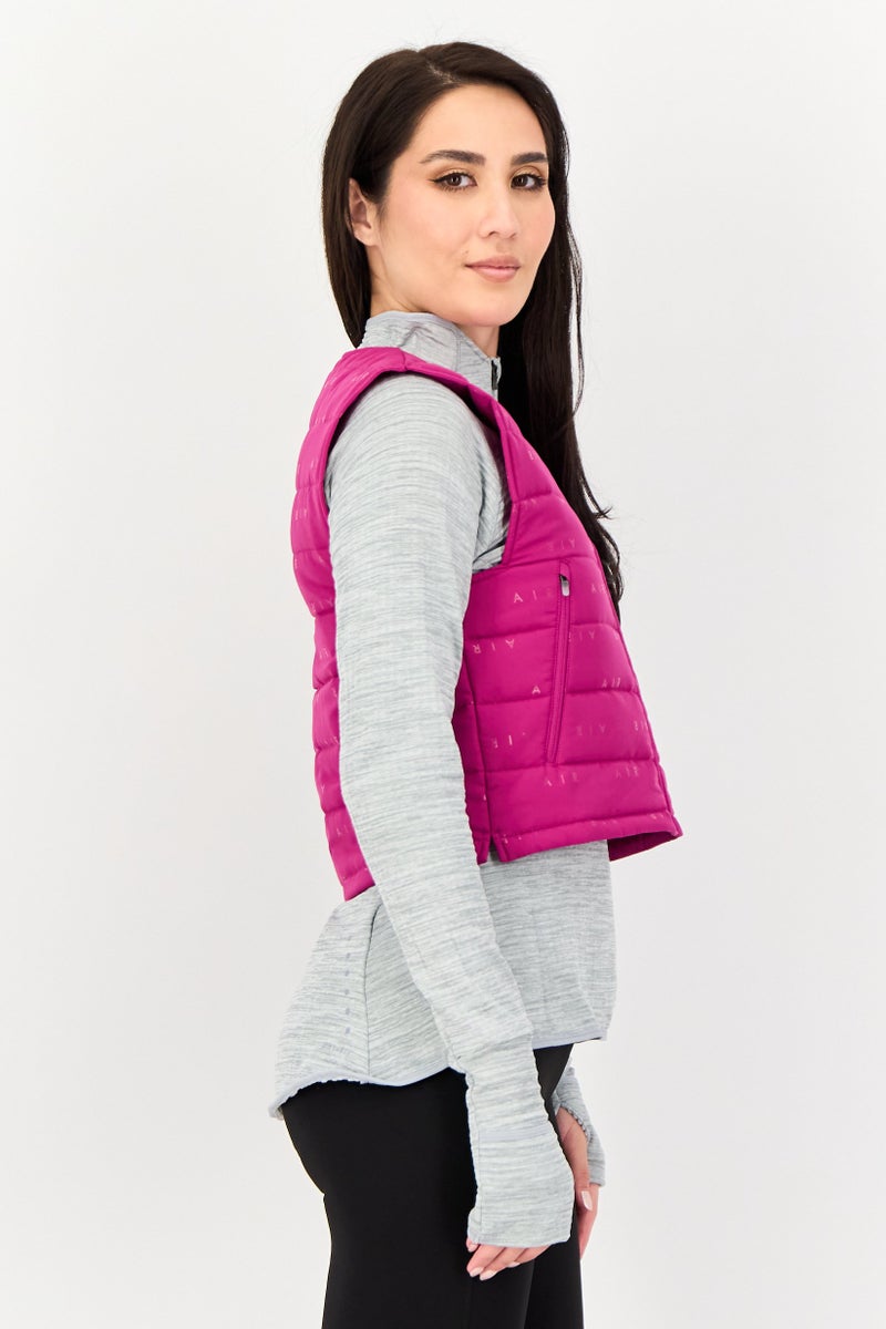 Nike سترة جري بدون أكمام للنساء بتصميم قياسي، ماغينتا - Image 3