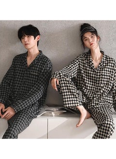 Unique Top Trand 2-Pieces Printed Satin Silk Pajama Set Long Sleeve Loungewear Button Down  Fashionable Pair of Sleepwear, Home Wear for Men Women sleepwear Set