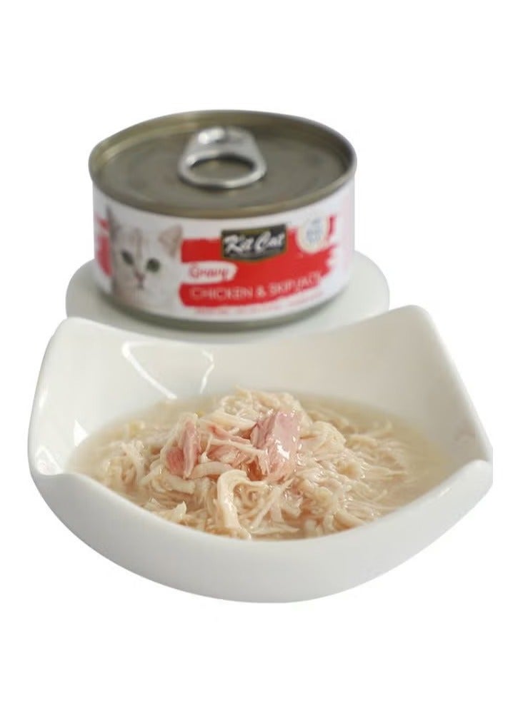 كيت كات طعام قطط رطب بنكهة الدجاج و التونة الوثابة مع المرق 6 عبوات بوزن 70 جرام - Image 3