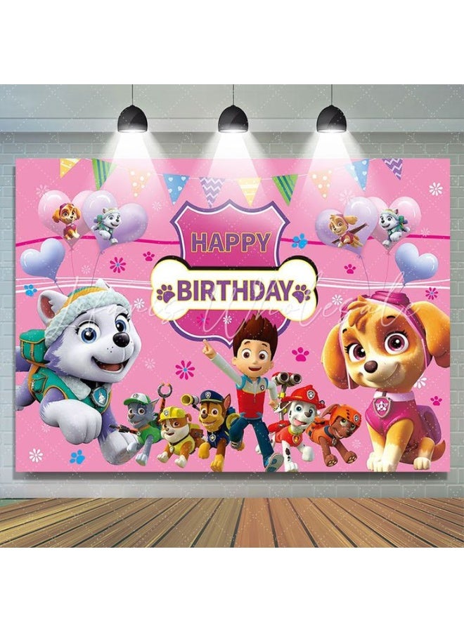 بارتي يمكن استخدام قطعة القماش الجديدة لتصوير صور حفلة عيد ميلاد الأطفال PAW Patrol مع بالونات كبيرة الحجم 150 * 100 سم - Image 3