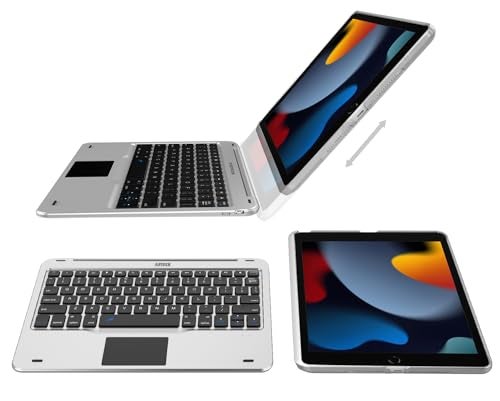 Arteck iPad 9th Gen 10.2-inch 2021 Keyboard Case with Track Pad, Bluetooth Keyboard with Folio Full Protection Case and Touch Pad for Apple 10.2-inch iPad 9, 8, 7 with 130 Degree Swivel Rotating - Image 5