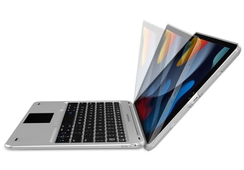 Arteck iPad 9th Gen 10.2-inch 2021 Keyboard Case with Track Pad, Bluetooth Keyboard with Folio Full Protection Case and Touch Pad for Apple 10.2-inch iPad 9, 8, 7 with 130 Degree Swivel Rotating - Image 4