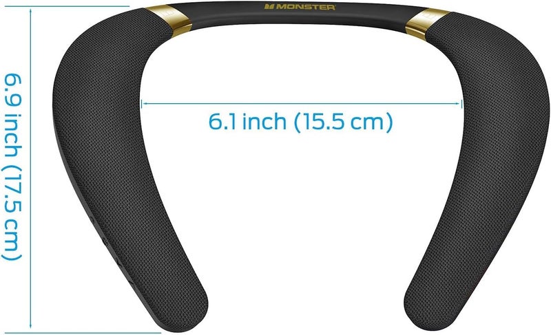 Monster Boomerang Neckband Bluetooth Speaker, Neck Wireless Wearable Speaker with 12H Playtime, True 3D Stereo Sound, Portable Soundwear, IPX7 Waterproof, for Home Sport Outdoor - Image 3