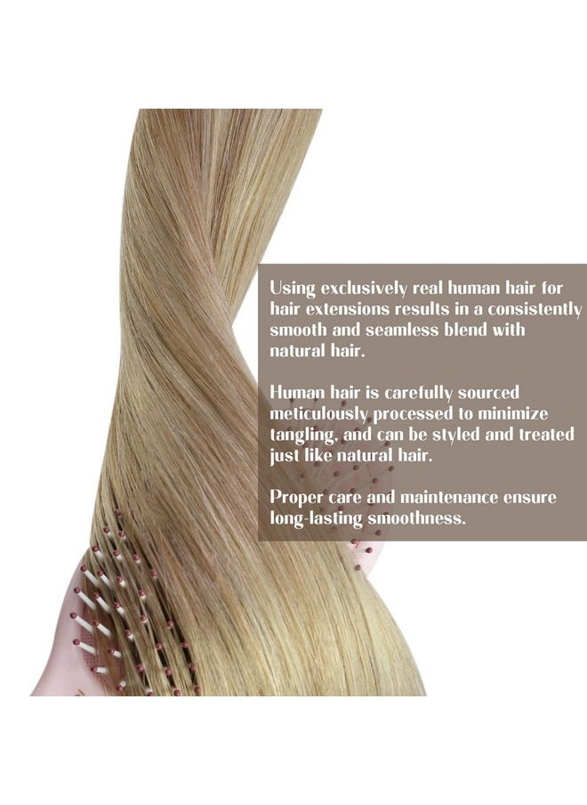 Sunny Hair Sunny Sew In Hair Extensions Blonde Hair Extensions Weft Real Human Hair Dark Ash Blonde Mix Golden Blonde Weft Hair Extensions Human Hair Blonde Sew In Human Hair Extensions For Wedding 18Inch 100G  - Image 4