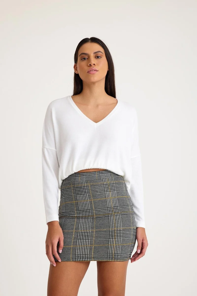 كوتن كونسيبت Plaid Patterned Mini Skirt