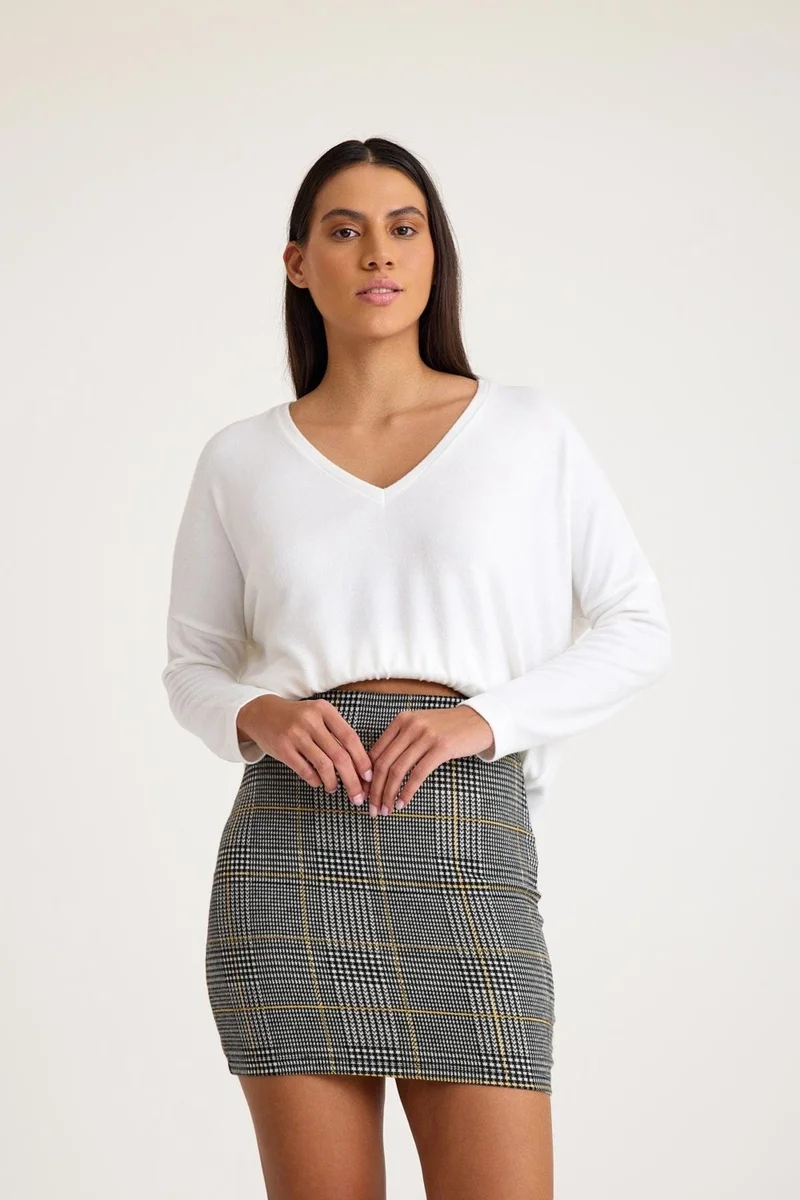 كوتن كونسيبت Plaid Patterned Mini Skirt