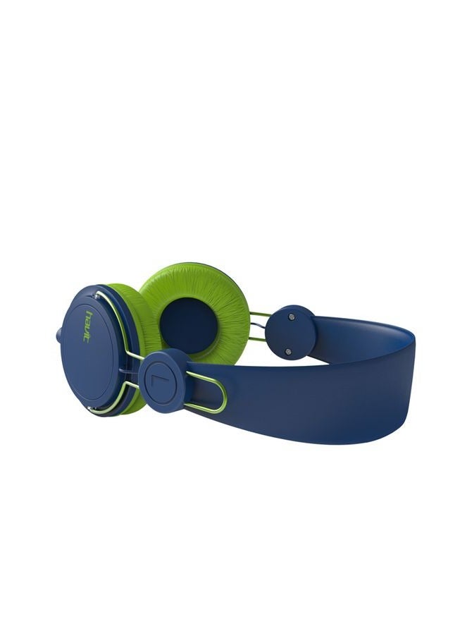 Havit HV-H2198D Audio Series Wired Headphone, Blue and Green - Image 3