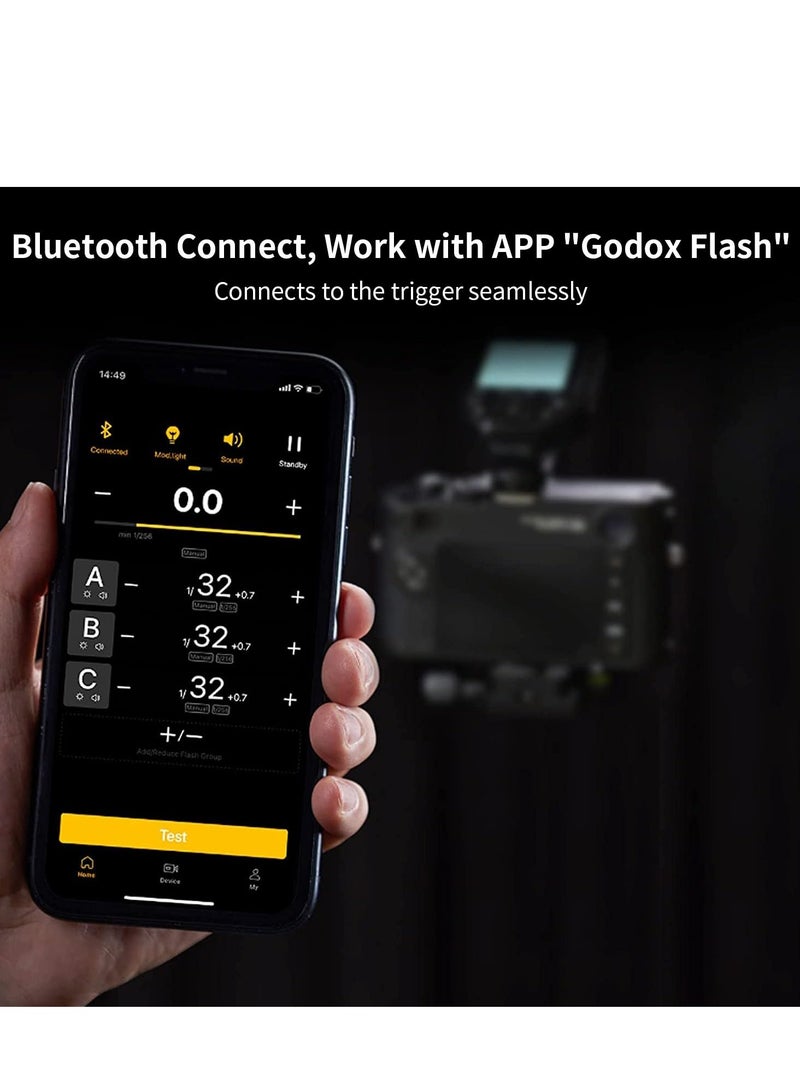 Barakah جهاز تحكم فلاش لاسلكي XProII-C لكاميرا كانون، ناقل فلاش 2.4G HSS 1/8000S، اتصال بلوتوث، وظيفة تحويل TCM، شاشة LCD كبيرة، ترقية Xpro-C - Image 3