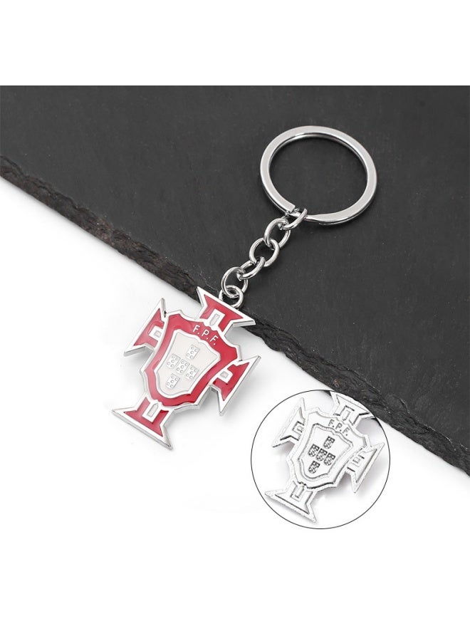 1 Piece Zinc Alloy Pendant Keychain, Football Club Pendant