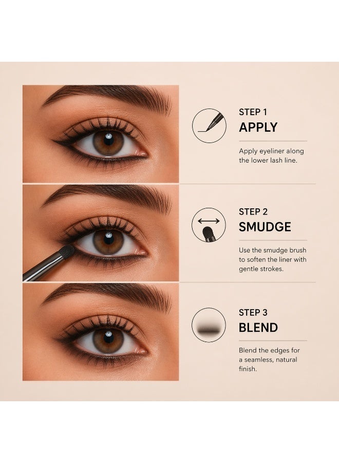 Lower Lash Smudge Brush – Precision Eye Smudging Brush for Smoky Eyeliner & Soft Diffusion – Small Detail Brush for Lower Lash Line, Controlled Blending & Defined Eye Makeup – Milana Leesa - Image 2