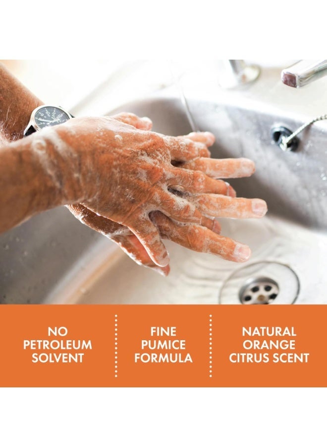 بيرماتكس فاست أورانج بيرماتكس 25219 منظف يدين بلوشن مع حبيبات خفيفة (بوميس) مع مضخة – 128 أونصة سائلة - Image 2
