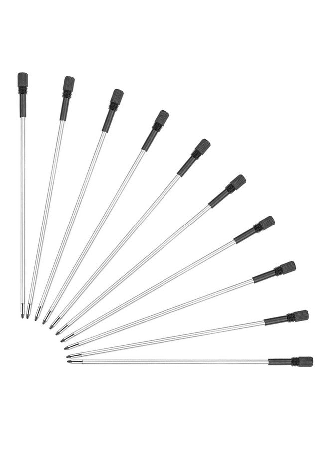 YOUMI Black Ink Refills 4.5Inch Replaceable Ballpoint Pens Refills, 1Mm Medium Point Metal Pen Refill (10Black+2Blue Refill) - Image 5