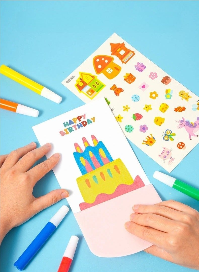 Rainbow Scratch Art Kit for Kids - 20+ Pattern Cards , DIY Bookmark & Postcard Set, Safe Creative Gift for Girls & Boys (Ages 5-12)  - Image 4