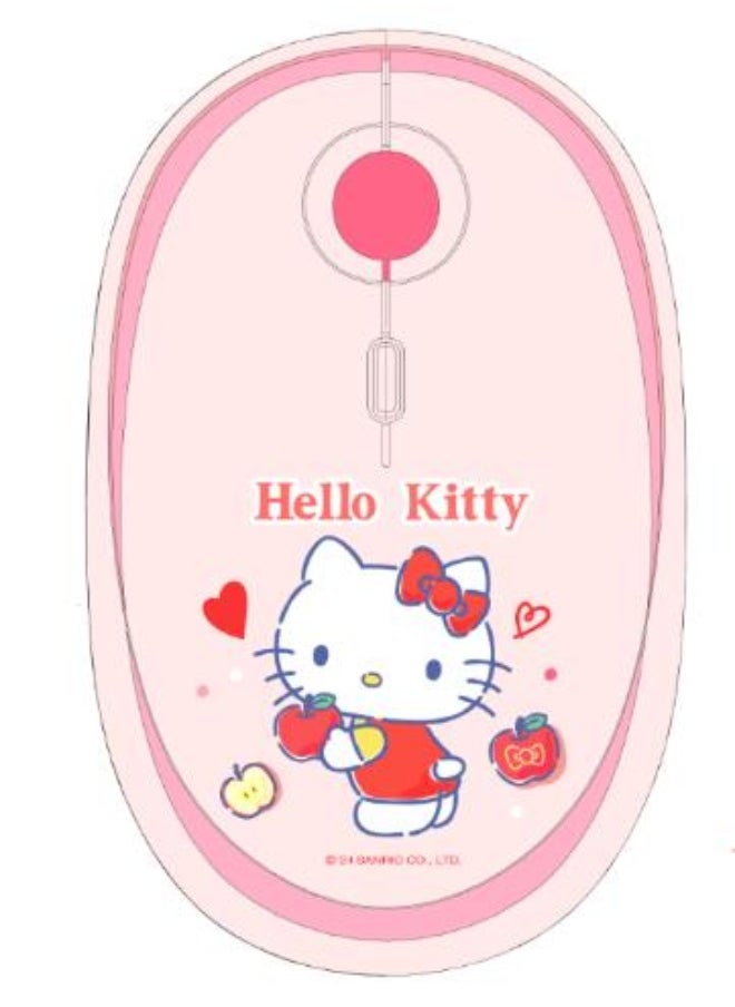 Miniso - M2AG (pink) Navigate smoothly with this pink Hello Kitty wireless silent mouse, offering quiet and efficient use. - Image 1