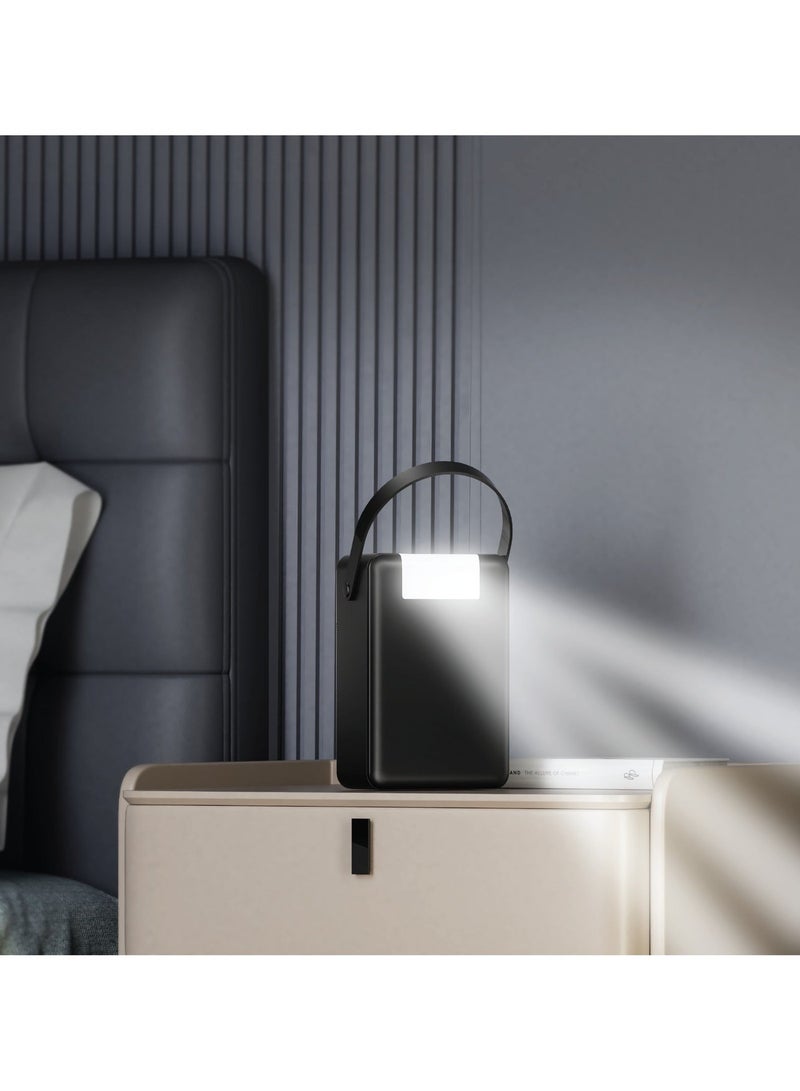 جرين ليون شاحن باور بانك ثاندر 80 بسعة 80000 مللي أمبير، شحن سريع PD 20W، مصباح يدوي قوي، شاشة رقمية LED، 4 منافذ USB-A ومنفذ USB-C، بطارية طويلة العمر، مدخل USB-C، لايتنينغ، مايكرو - أسود - Image 2