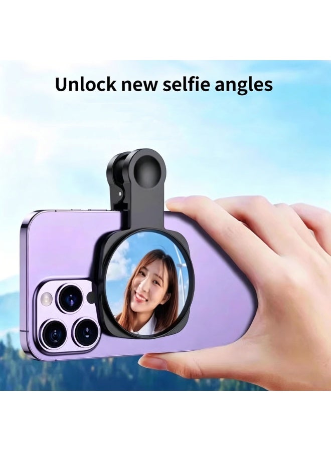 Clip-On Rear Camera Selfie Mirror, Universal Phone Vlog , Live Streaming, Group Photo Reflector ，Precise Framing and Improved Composition, Essential Travel Phone Accessory - Image 2
