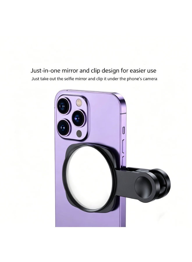 Clip-On Rear Camera Selfie Mirror, Universal Phone Vlog , Live Streaming, Group Photo Reflector ，Precise Framing and Improved Composition, Essential Travel Phone Accessory - Image 4