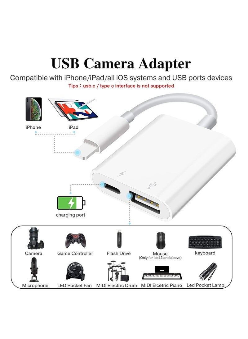 Gravity iPhone iPad, iPad to USB Adapter Plug and Play Support Card Reader - Image 2