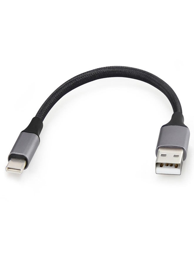 Smays 6-inch USB C Cable Short - USB A to USB C, Fast Charging & Data Sync, Braided Nylon - Image 1