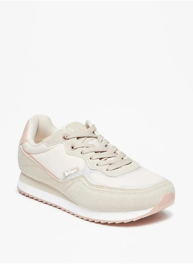 لي كوبر Womens' textured Sneakers with Lace-Up Closure