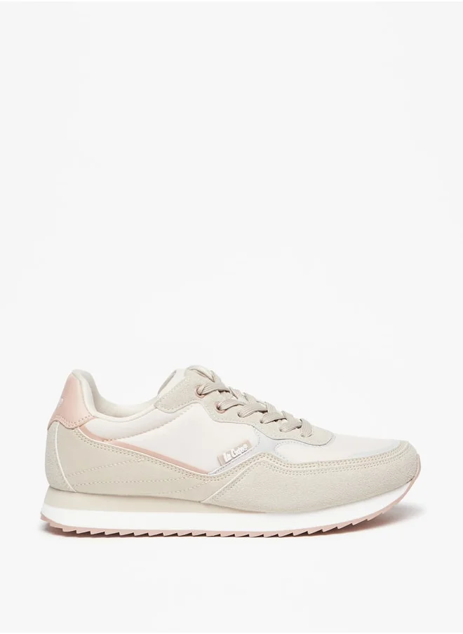لي كوبر Womens' textured Sneakers with Lace-Up Closure