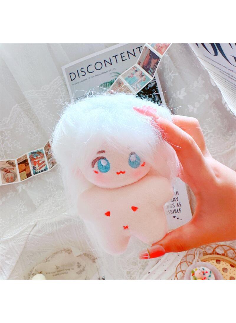 Cute Cotton Doll Star Body Mini Doll Figure Plush Toy For Kids Gifts White Hair - B 10Cm