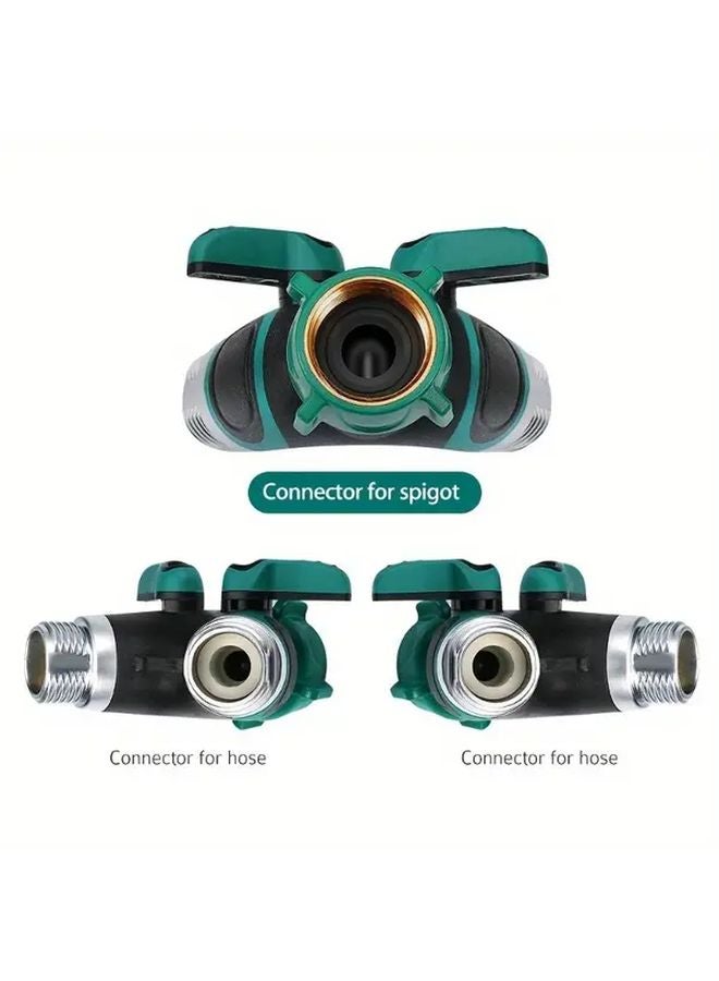 1 قطعة مقسم خرطوم على شكل Y ثقيل المقاوم، موصل ثنائي الاتجاه، مقاوم للتسرب، من سبيكة الزنك، لغسيل الحديقة والسيارة - Image 5