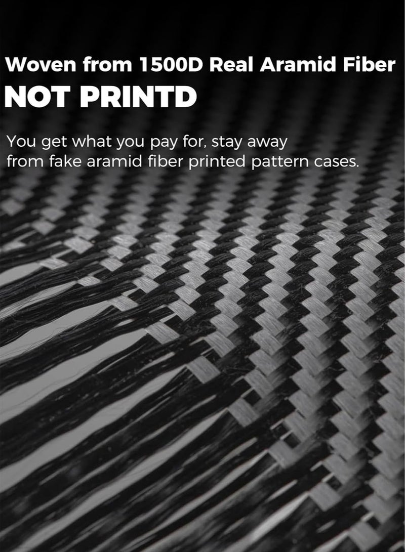 MONOCARBON Real Aramid Fiber MagSafe iPhone 16 Pro MAX Case Cover [ULTRA SLIM] Lightweight Anti-Scratch - Matte Orange Gold - Image 4