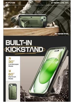 SupCase Unicorn Beetle Pro Case For Iphone 15 6.1" Built In Screen Protector And Kickstand And Belt Clip Heavy Duty Rugged Case Guldan  - Image 4