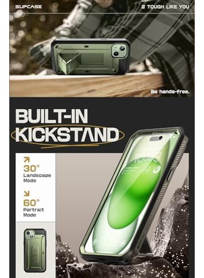 SupCase Unicorn Beetle Pro Case For Iphone 15 6.1" Built In Screen Protector And Kickstand And Belt Clip Heavy Duty Rugged Case Guldan - Image 4