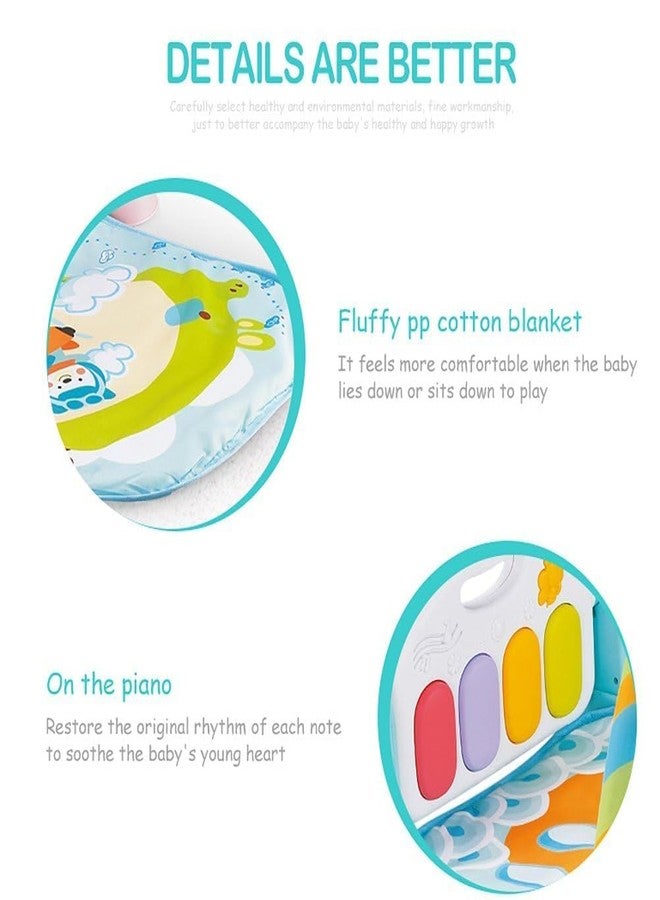 Heyol 5 in 1 Multifunction Baby Play Gym Mat, Baby Gym Mat with 5 Pcs Rattle and Animal Sound Effect and Music Mode, Multi-Function ABS Plastic Piano for Babies - Image 5
