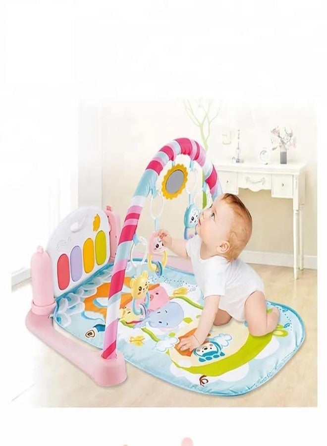 Heyol 5 in 1 Multifunction Baby Play Gym Mat, Baby Gym Mat with 5 Pcs Rattle and Animal Sound Effect and Music Mode, Multi-Function ABS Plastic Piano for Babies - Image 2