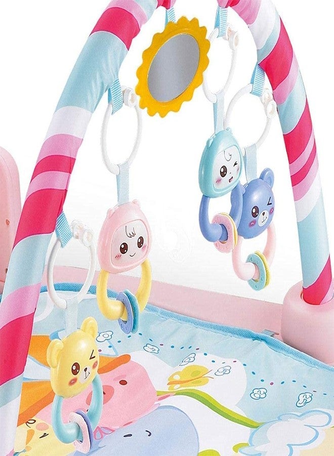 Heyol 5 in 1 Multifunction Baby Play Gym Mat, Baby Gym Mat with 5 Pcs Rattle and Animal Sound Effect and Music Mode, Multi-Function ABS Plastic Piano for Babies - Image 3